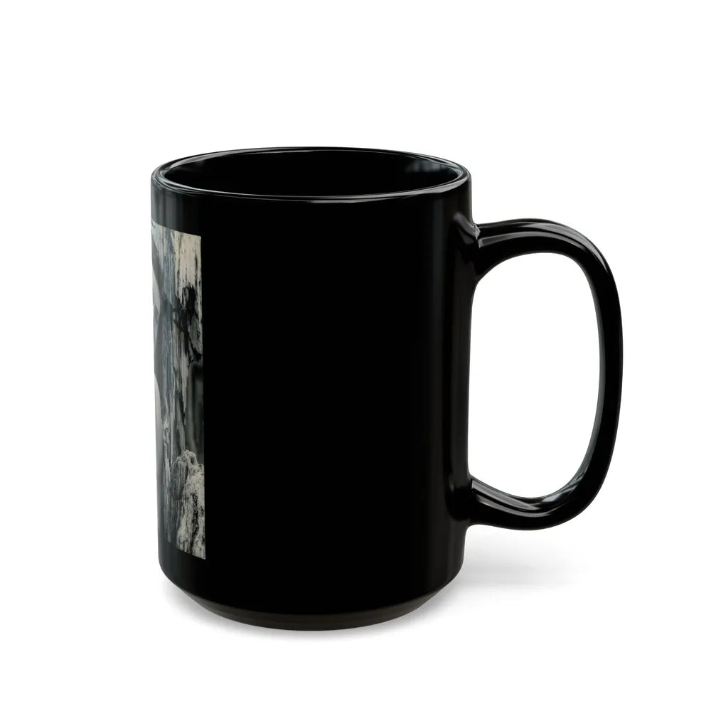 Cathy Downs #23 (Vintage Female Icon) Black Coffee Mug-Go Mug Yourself