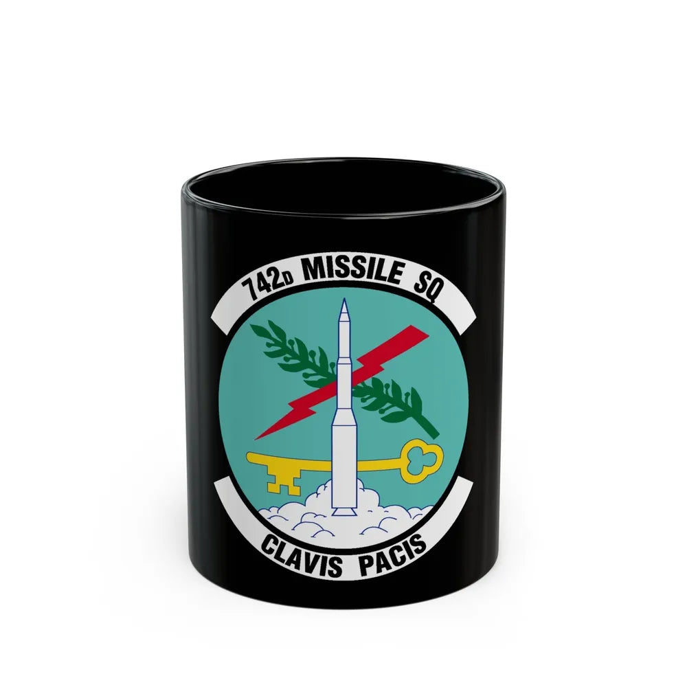 742 Missile Squadron AFGSC (U.S. Air Force) Black Coffee Mug-11oz-Go Mug Yourself