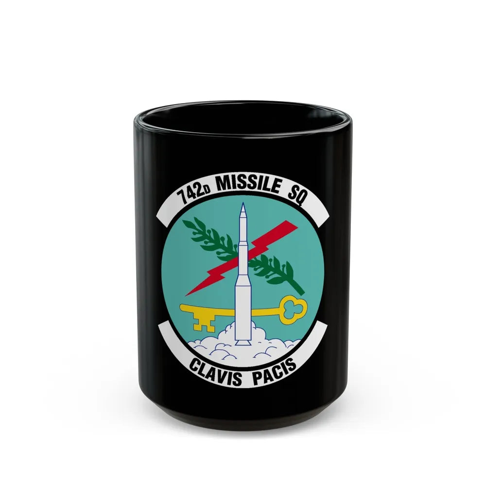 742 Missile Squadron AFGSC (U.S. Air Force) Black Coffee Mug-15oz-Go Mug Yourself