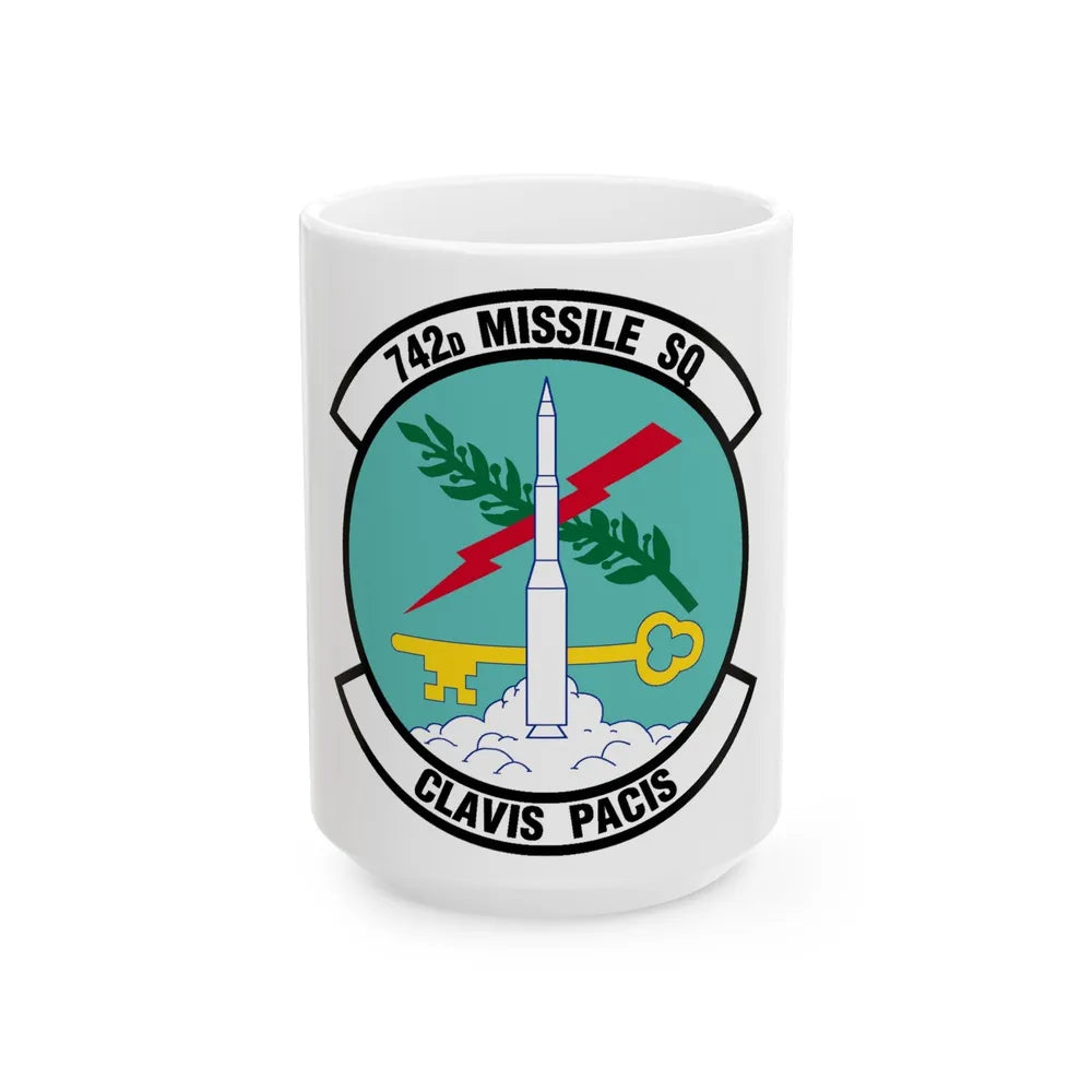 742 Missile Squadron AFGSC (U.S. Air Force) White Coffee Mug-15oz-Go Mug Yourself