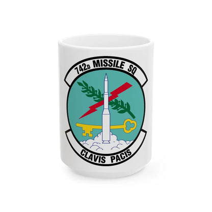 742 Missile Squadron AFGSC (U.S. Air Force) White Coffee Mug-15oz-Go Mug Yourself