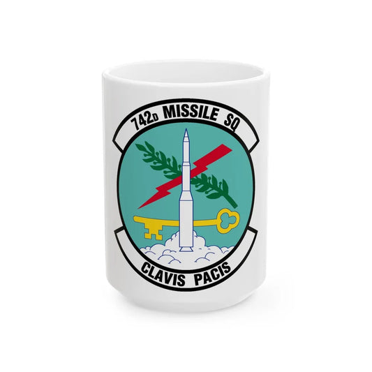 742 Missile Squadron AFGSC (U.S. Air Force) White Coffee Mug-15oz-Go Mug Yourself