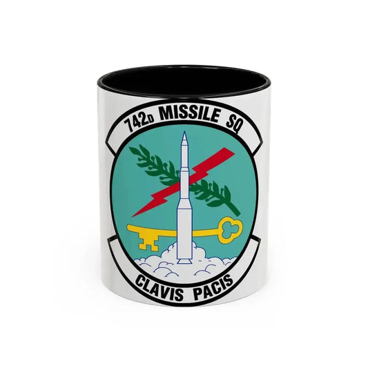 742 Missile Squadron AFGSC (U.S. Air Force) Accent Coffee Mug 11oz Black - Go Mug Yourself