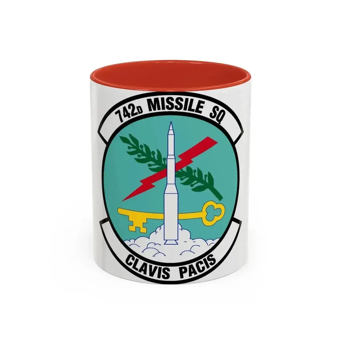 742 Missile Squadron AFGSC (U.S. Air Force) Accent Coffee Mug 11oz Red - Go Mug Yourself