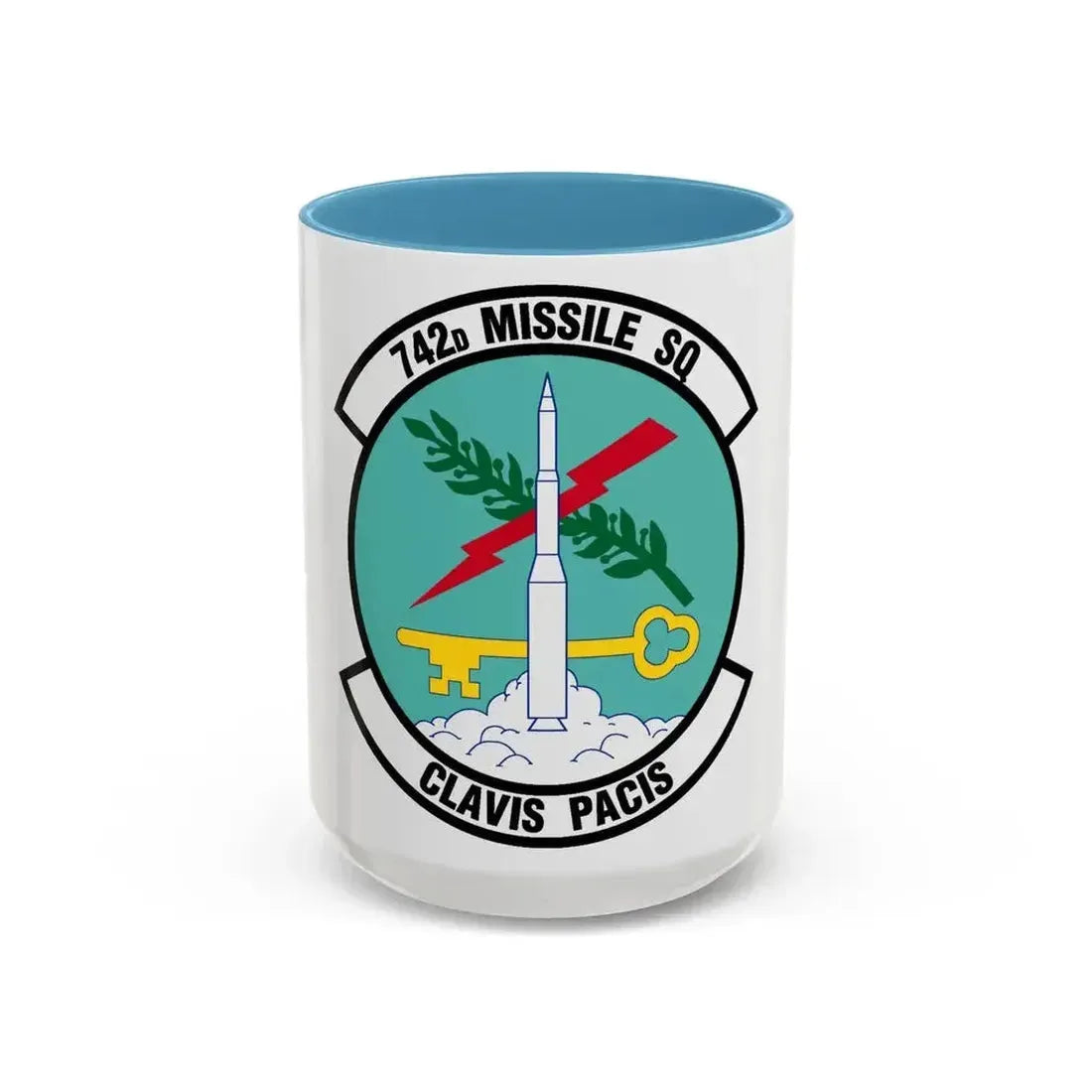 742 Missile Squadron AFGSC (U.S. Air Force) Accent Coffee Mug 15oz Light Blue - Go Mug Yourself
