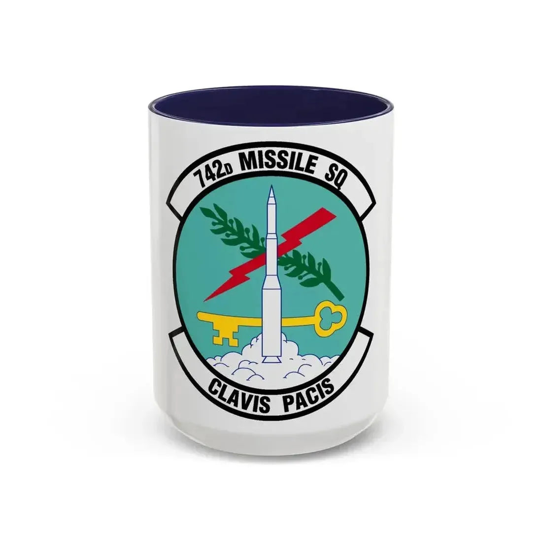 742 Missile Squadron AFGSC (U.S. Air Force) Accent Coffee Mug 15oz Navy - Go Mug Yourself