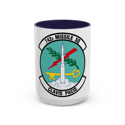 742 Missile Squadron AFGSC (U.S. Air Force) Accent Coffee Mug 15oz Navy - Go Mug Yourself