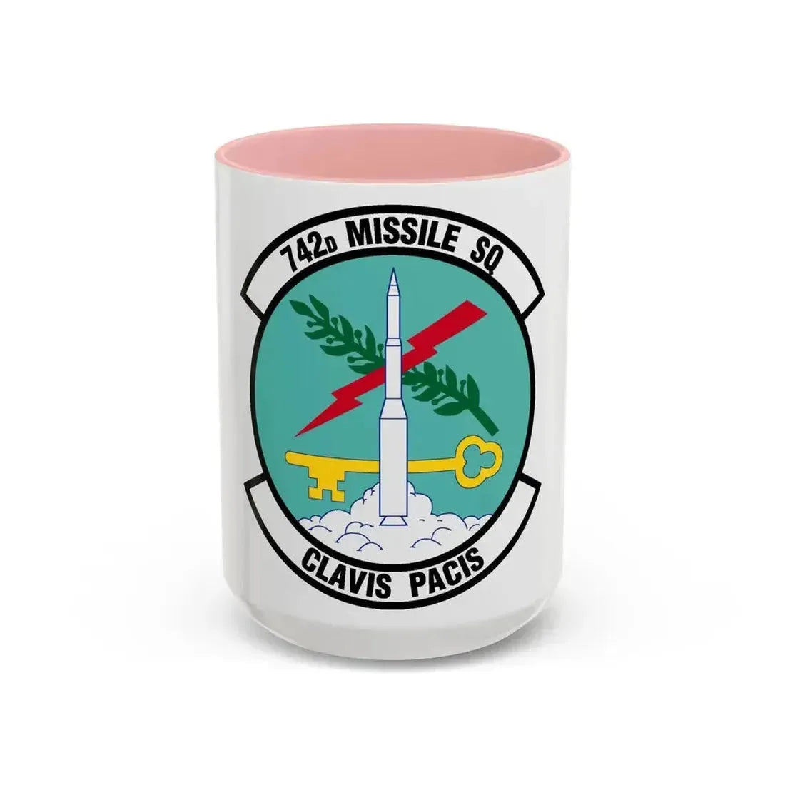 742 Missile Squadron AFGSC (U.S. Air Force) Accent Coffee Mug 15oz Pink - Go Mug Yourself