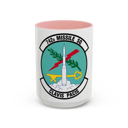 742 Missile Squadron AFGSC (U.S. Air Force) Accent Coffee Mug 15oz Pink - Go Mug Yourself