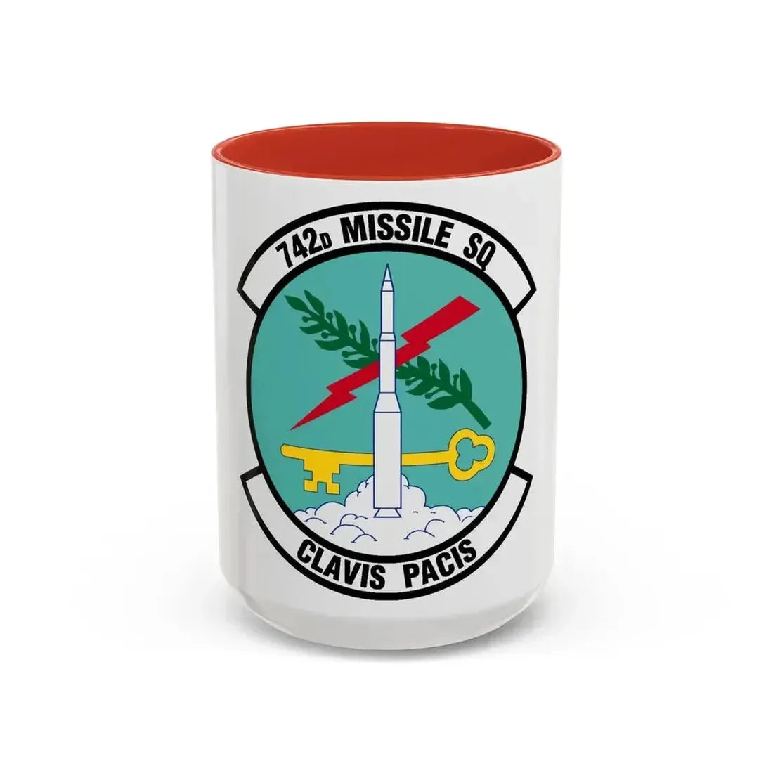 742 Missile Squadron AFGSC (U.S. Air Force) Accent Coffee Mug 15oz Red - Go Mug Yourself