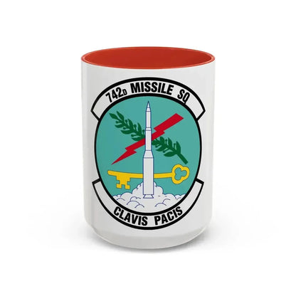 742 Missile Squadron AFGSC (U.S. Air Force) Accent Coffee Mug 15oz Red - Go Mug Yourself