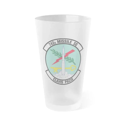 742 Missile Squadron AFGSC (U.S. Air Force) Frosted Pint Glass 16oz 16oz Frosted - Go Mug Yourself