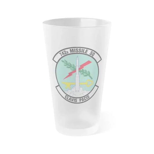 742 Missile Squadron AFGSC (U.S. Air Force) Frosted Pint Glass 16oz 16oz Frosted - Go Mug Yourself