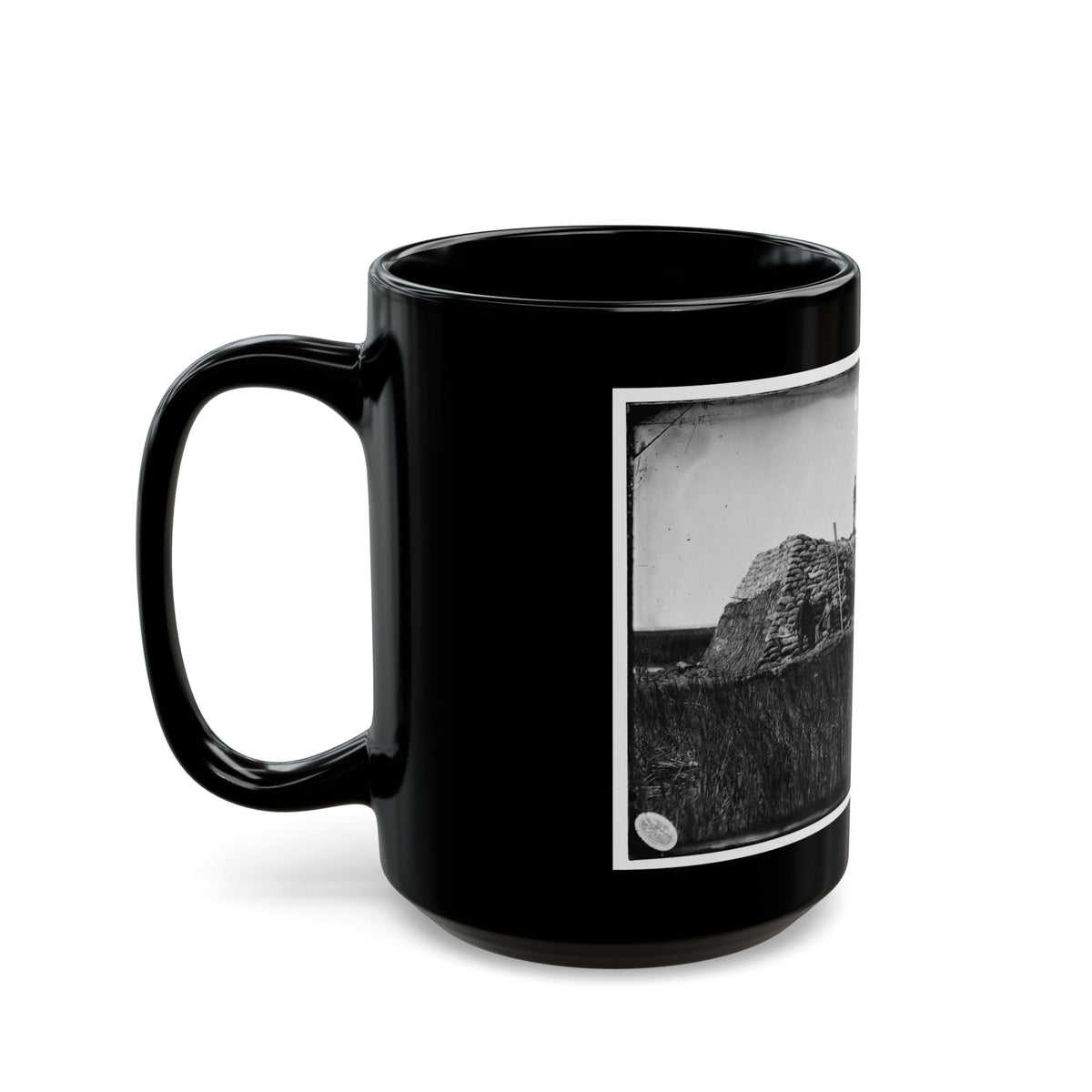 Morris Island (Vicinity), South Carolina. The  Marsh Battery  Or  Swamp Angel  After The Explosion, August 22, 1863 001 (U.S. Civil War) Black Coffee Mug