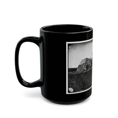 Morris Island (Vicinity), South Carolina. The  Marsh Battery  Or  Swamp Angel  After The Explosion, August 22, 1863 001 (U.S. Civil War) Black Coffee Mug