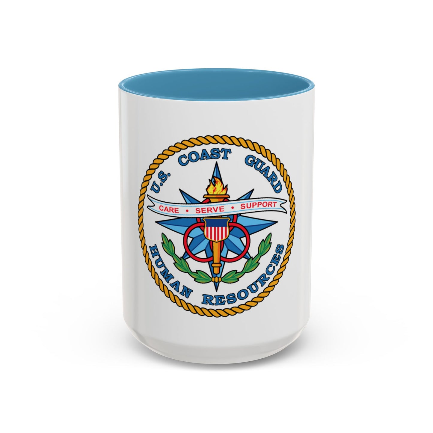 USCG Human Resources (U.S. Coast Guard) Accent Coffee Mug