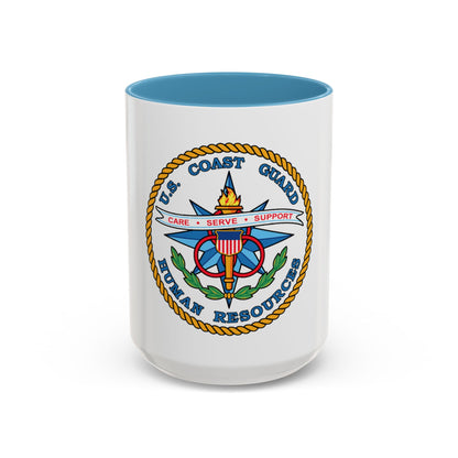 USCG Human Resources (U.S. Coast Guard) Accent Coffee Mug