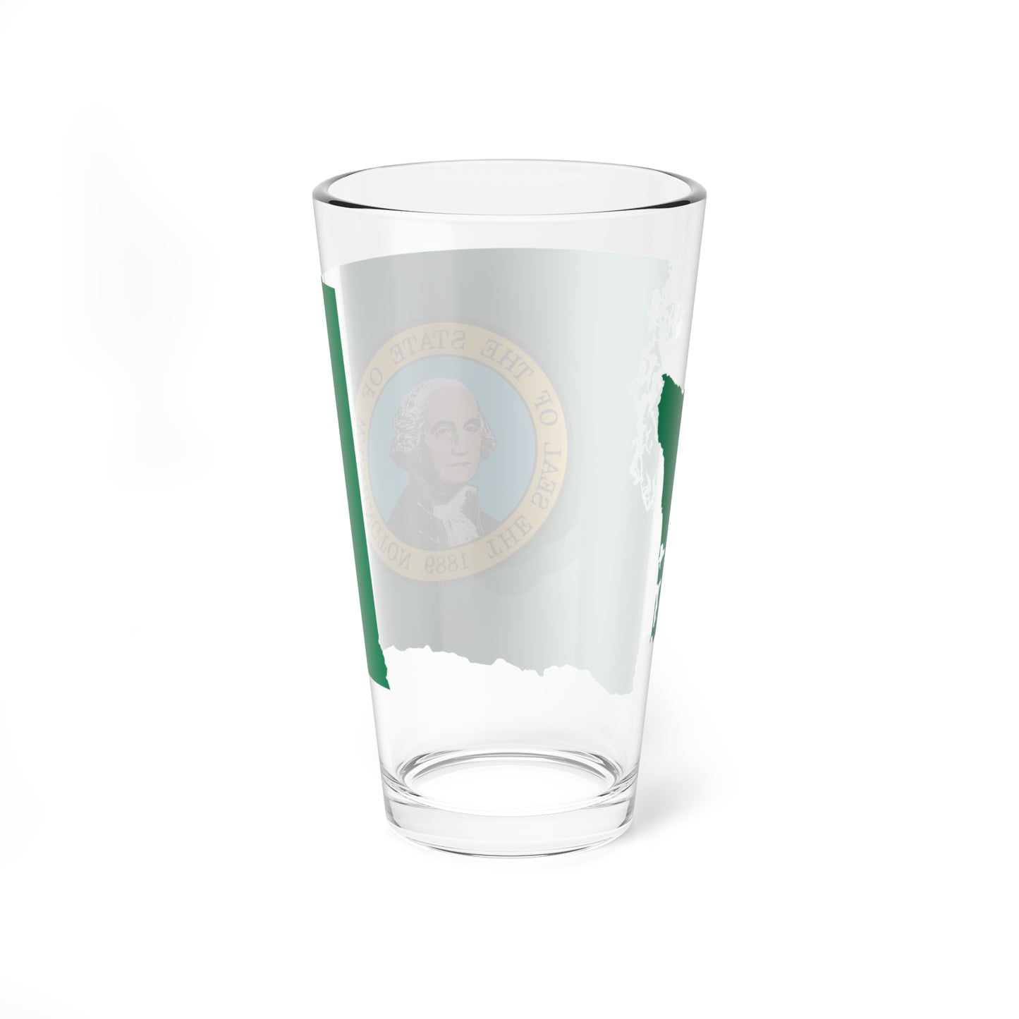 Flag map of Washington (United States) Pint Glass 16oz