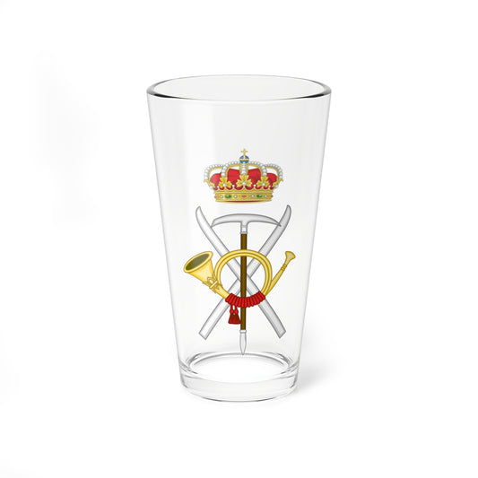 Emblem of the Spanish Army Mountain Forces (Spain) (Coat of Arms) Pint Glass 16oz
