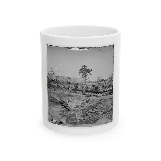Atlanta, Georgia. Confederate Fortifications (Shown Is George N. Barnard, Photographer And His Dark Room) (U.S. Civil War) White Coffee Mug
