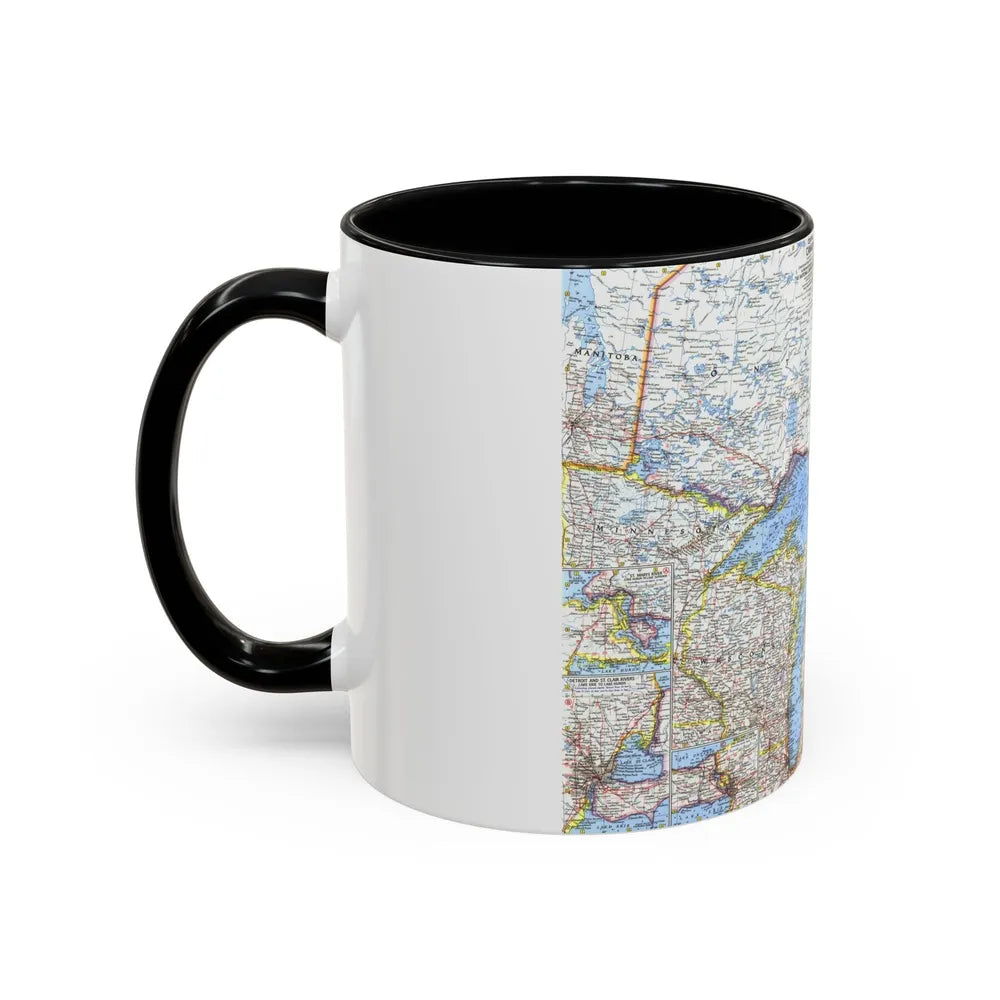 Canada - Central (1963) (Map) Accent Coffee Mug-Go Mug Yourself