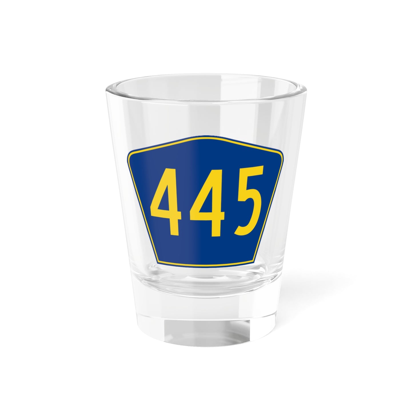 PR secondary 445 (Puerto Rico) (Road Sign) Shot Glass 1.5oz