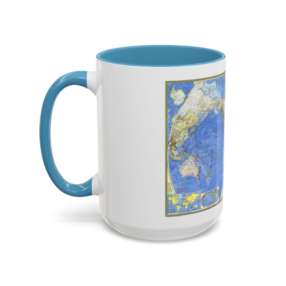 World Map (1965) (Map) Accent Coffee Mug