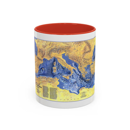 Mediterranean Seafloor (1982) (Map) Accent Coffee Mug
