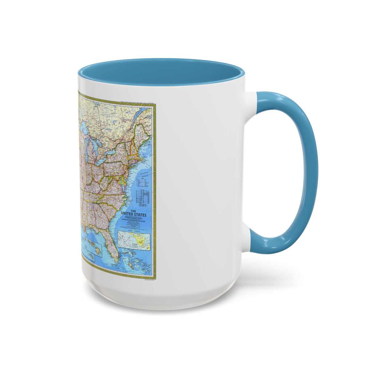 USA - The United States (1982) (Map) Accent Coffee Mug