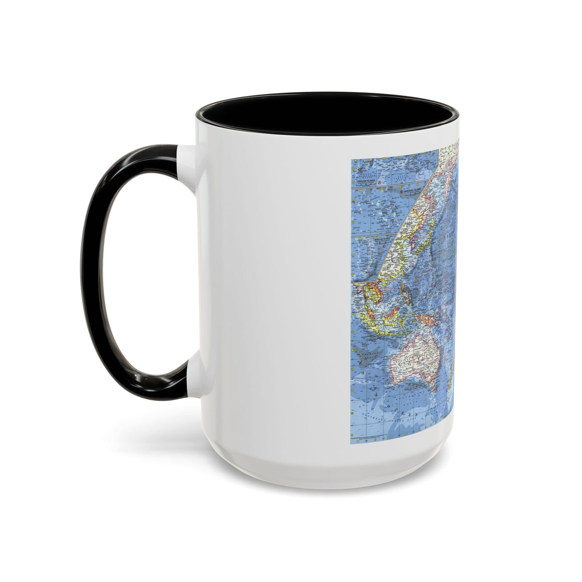 Pacific Ocean (1962) (Map) Accent Coffee Mug