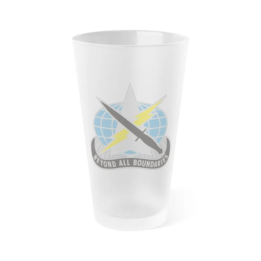 743 Military Intelligence Battalion (U.S. Army) Frosted Pint Glass 16oz-Go Mug Yourself