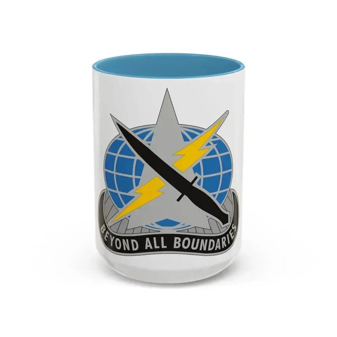 743 Military Intelligence Battalion (U.S. Army) Accent Coffee Mug 15oz Light Blue - Go Mug Yourself