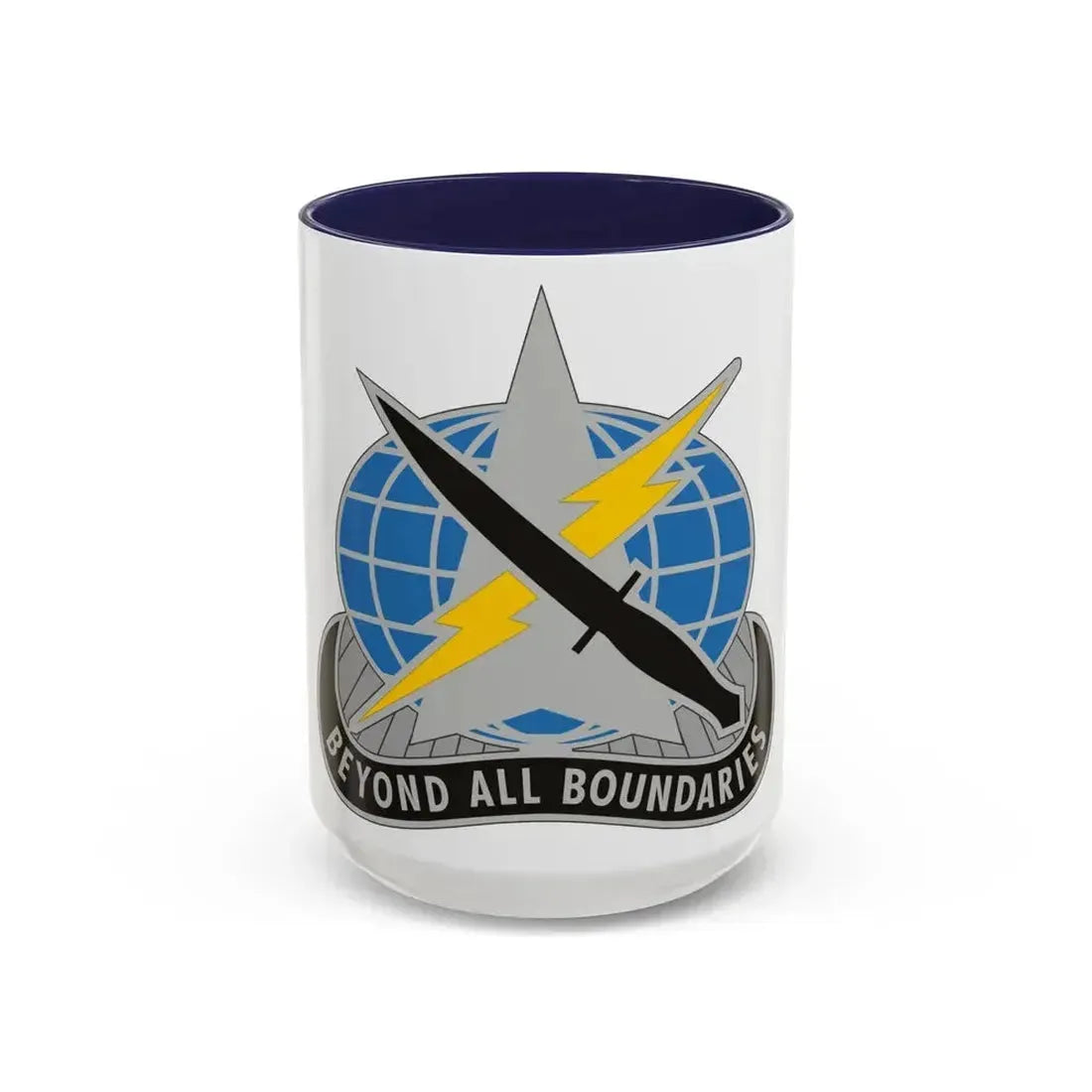 743 Military Intelligence Battalion (U.S. Army) Accent Coffee Mug 15oz Navy - Go Mug Yourself