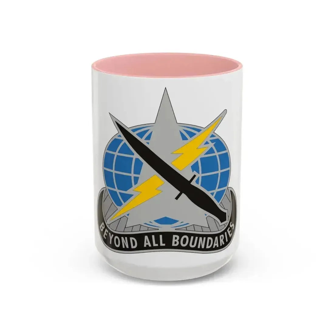 743 Military Intelligence Battalion (U.S. Army) Accent Coffee Mug 15oz Pink - Go Mug Yourself