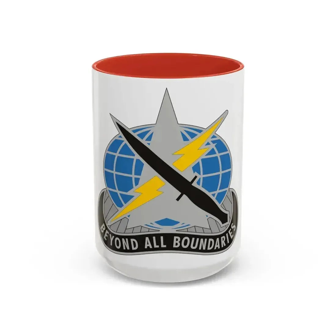 743 Military Intelligence Battalion (U.S. Army) Accent Coffee Mug 15oz Red - Go Mug Yourself