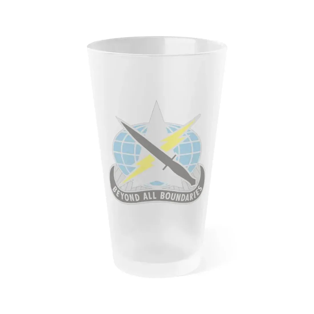 743 Military Intelligence Battalion (U.S. Army) Frosted Pint Glass 16oz Default Title - Go Mug Yourself