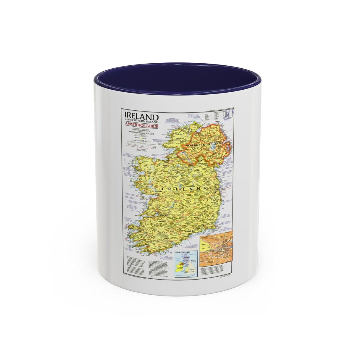 Ireland - A Visitor's Guide (1981) (Map) Accent Coffee Mug
