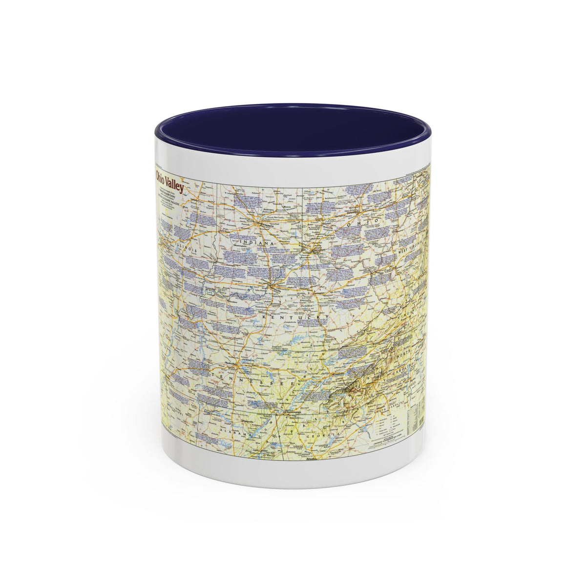 USA - Ohio Valley 1 (1985) (Map) Accent Coffee Mug