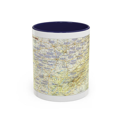 USA - Ohio Valley 1 (1985) (Map) Accent Coffee Mug