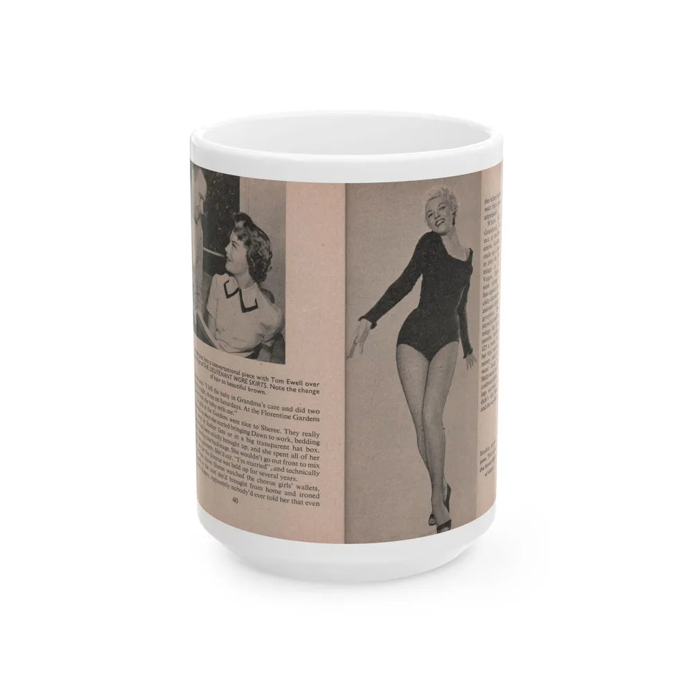 Sheree North #167 - Pages 40 & 41 from 66 PHOTOGRAPHS OF Sheree NORTH U.K. Pocket Mag. (Vintage Female Icon) White Coffee Mug-15oz-Go Mug Yourself