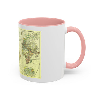 World Map - Political Divisions (1922) (Map) Accent Coffee Mug
