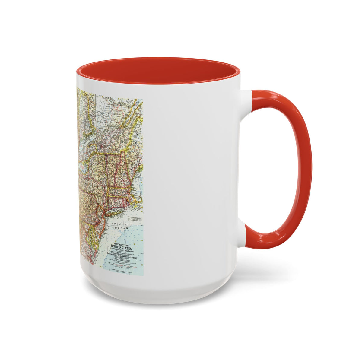 USA - Northeastern & Great Lakes (1959) (Map) Accent Coffee Mug