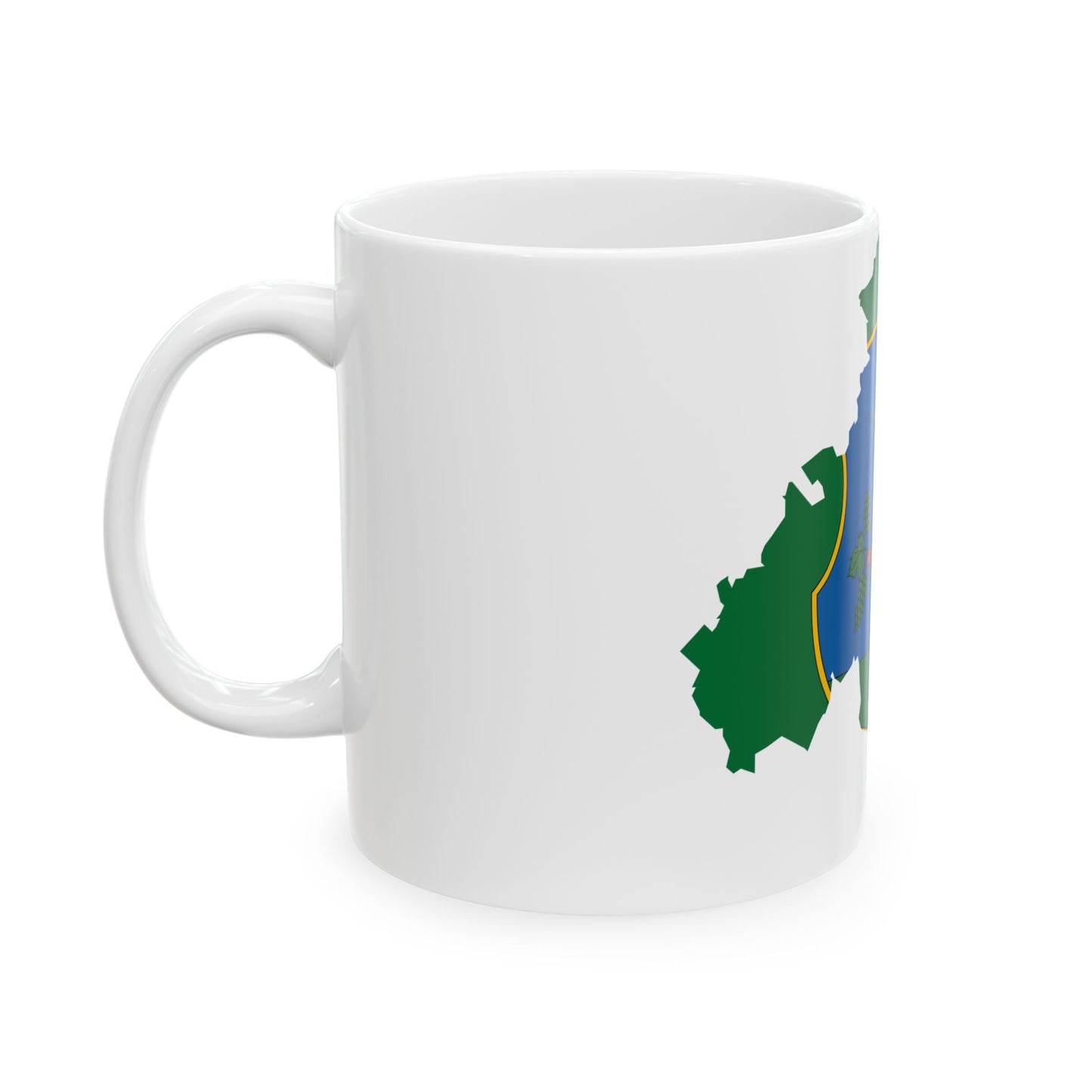Flag-map of Heves County (Hungary) White Coffee Mug