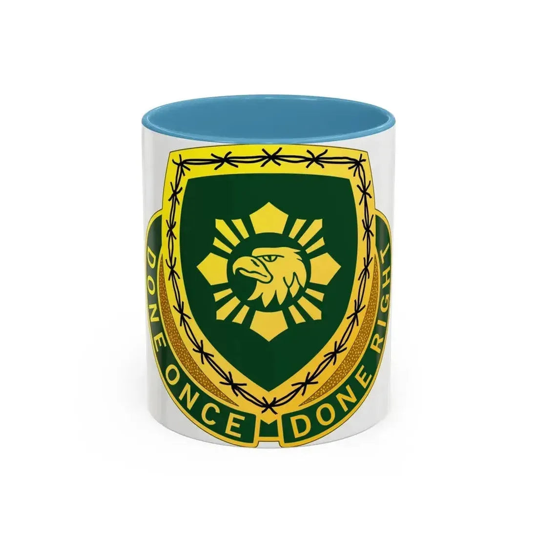744 Military Police Battalion (U.S. Army) Accent Coffee Mug 11oz Light Blue - Go Mug Yourself