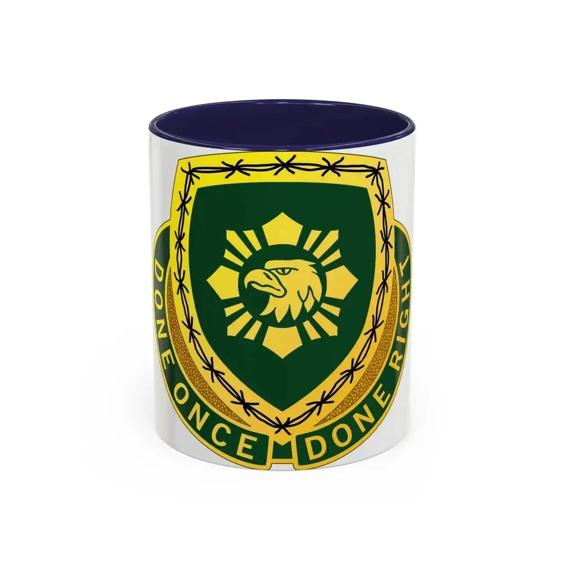 744 Military Police Battalion (U.S. Army) Accent Coffee Mug 11oz Navy - Go Mug Yourself