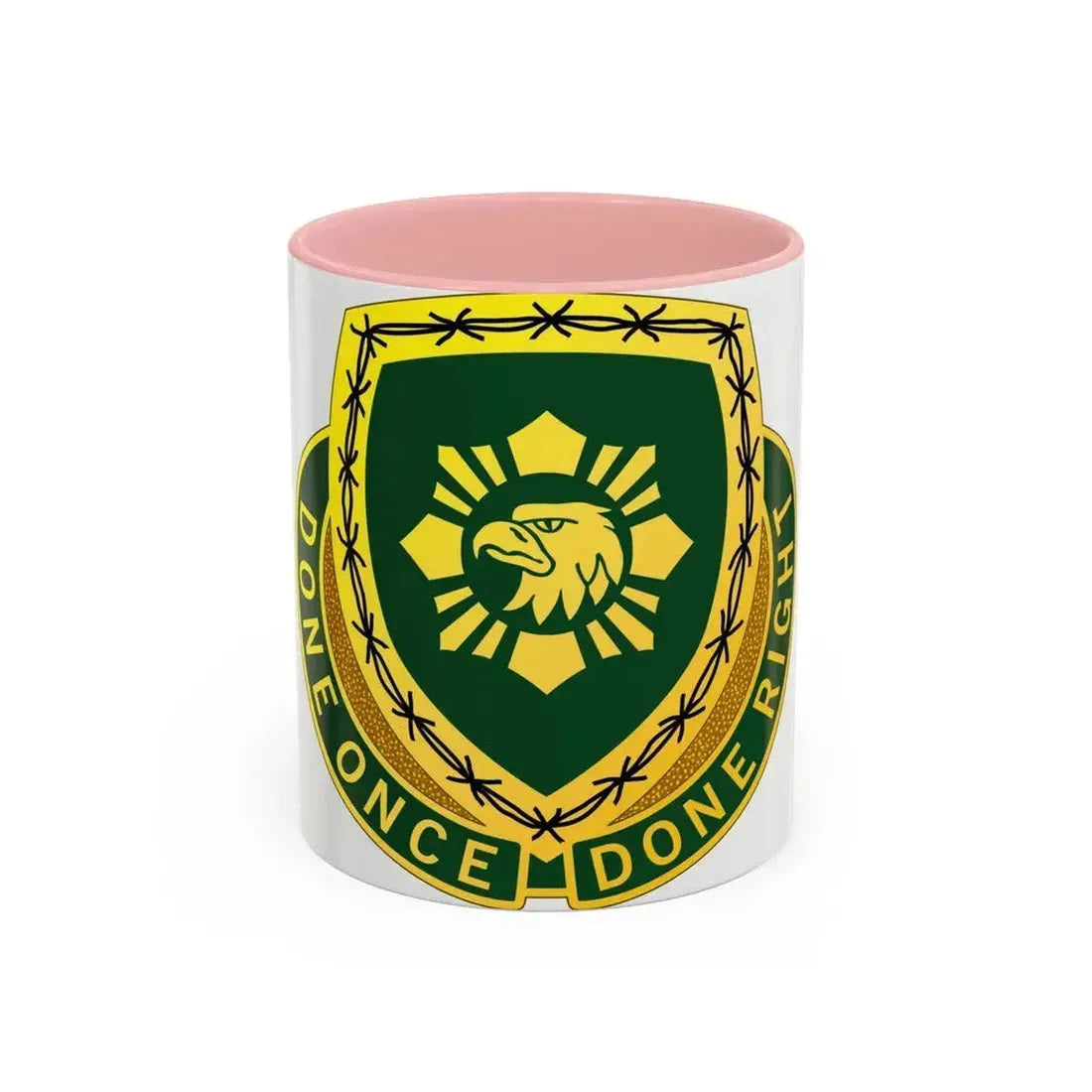 744 Military Police Battalion (U.S. Army) Accent Coffee Mug 11oz Pink - Go Mug Yourself