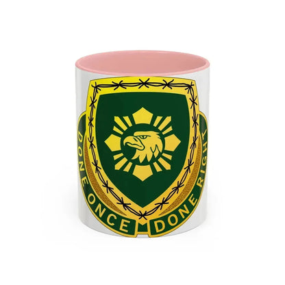 744 Military Police Battalion (U.S. Army) Accent Coffee Mug 11oz Pink - Go Mug Yourself