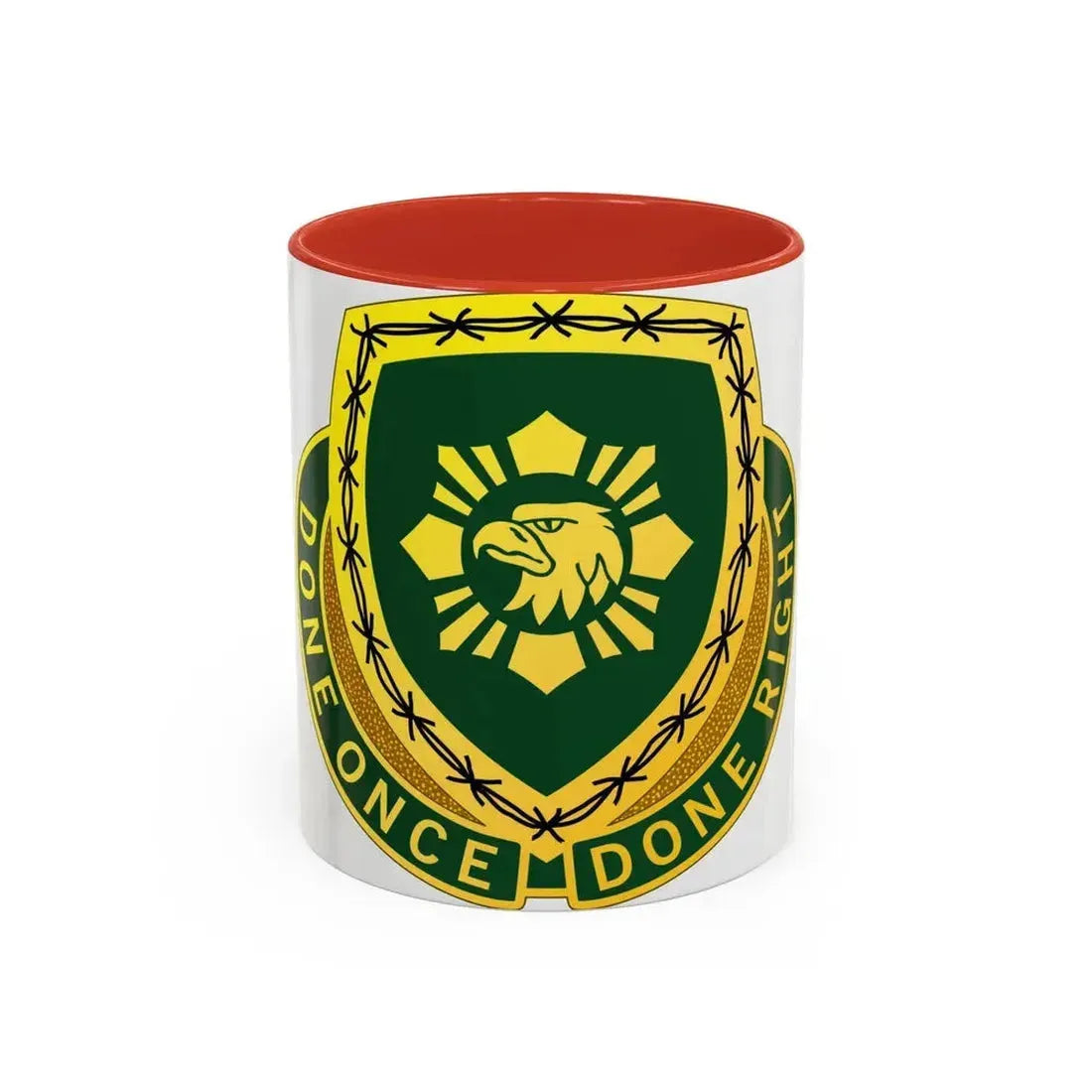 744 Military Police Battalion (U.S. Army) Accent Coffee Mug 11oz Red - Go Mug Yourself