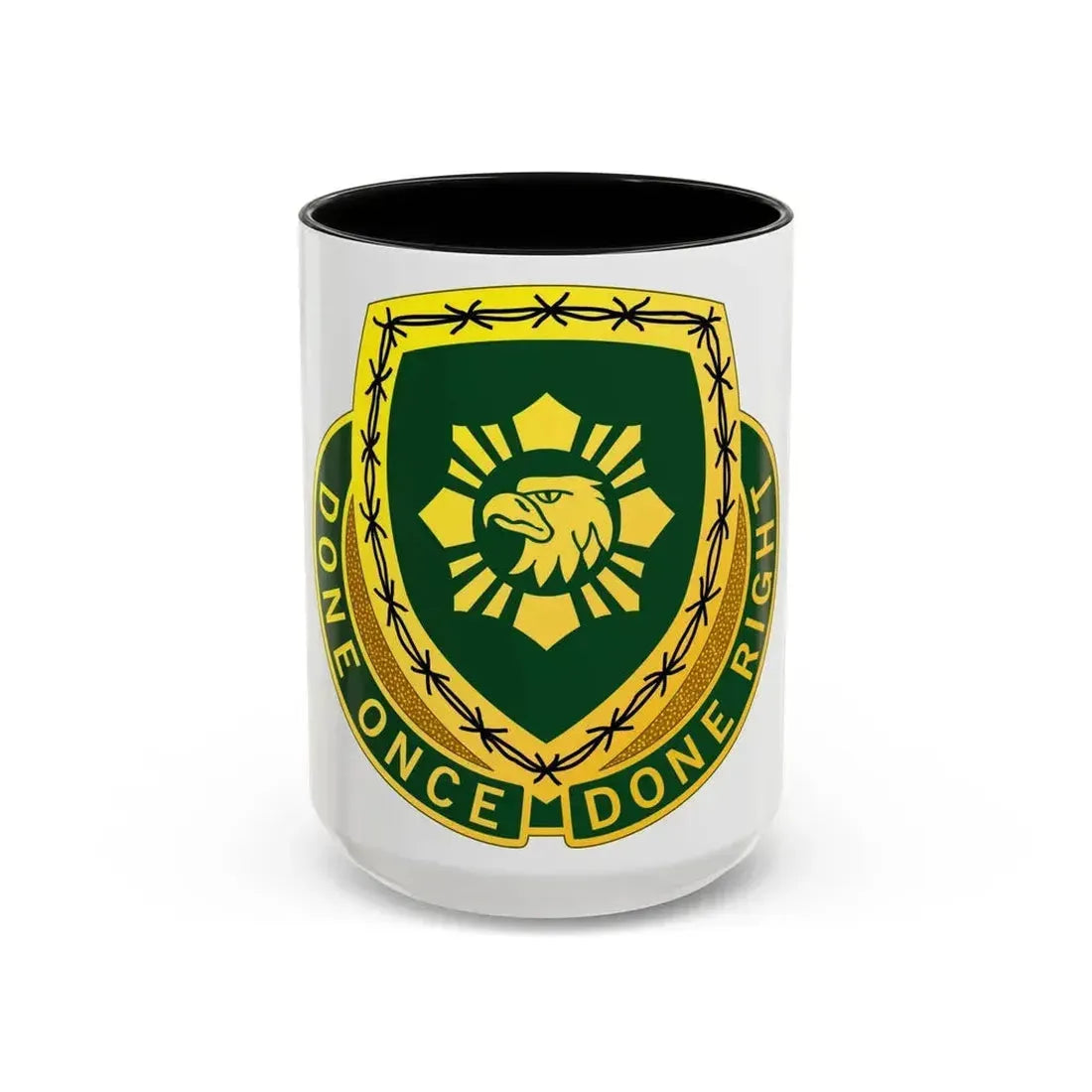 744 Military Police Battalion (U.S. Army) Accent Coffee Mug 15oz Black - Go Mug Yourself