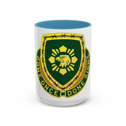 744 Military Police Battalion (U.S. Army) Accent Coffee Mug 15oz Light Blue - Go Mug Yourself